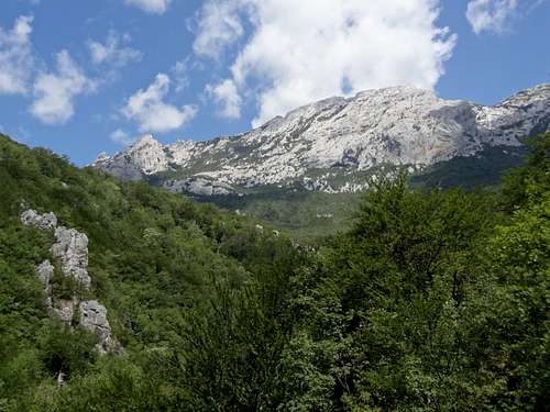 Impressive limestone peak over Paklenica (Vaganski ?)