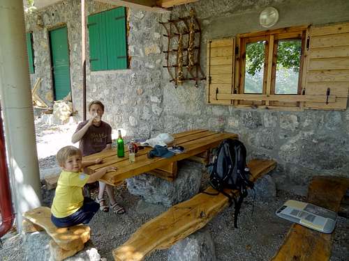 Dorota and Mikolaj at Ivancev Dom, just over the Paklenica hut.
