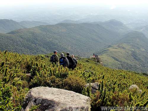 Hikers going down