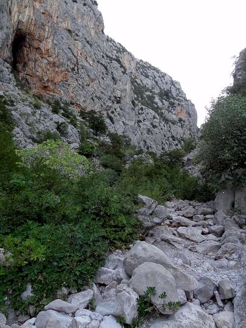 Boulders in the bottom of Mala Paklenica