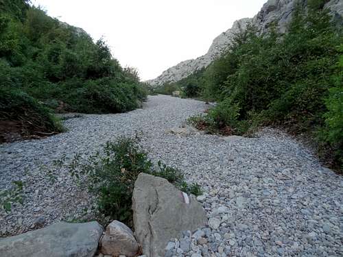 Peebles clearing near the lower part of Mala Paklenica