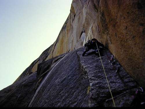 E. C. Joe on the first ascent...