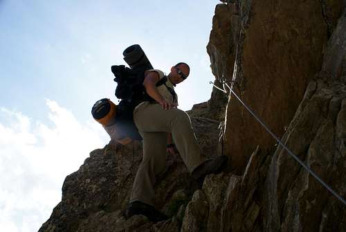 Some rock climbing