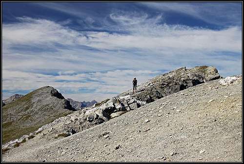 Towards the highest summit of Piz Lad