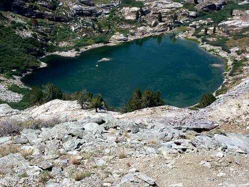 Looking down on Griswold Lake