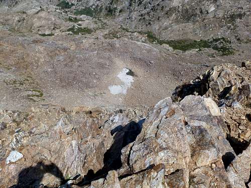 View from near the summit down the cliffside