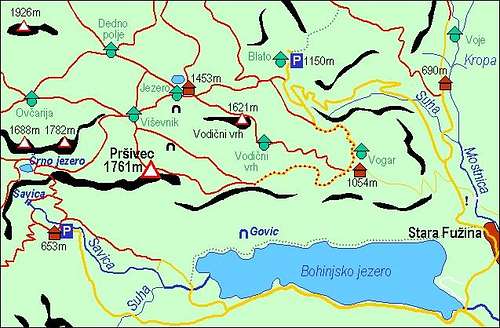 A self-made map of Prsivec...