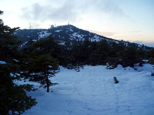 Karavola peak in Winter