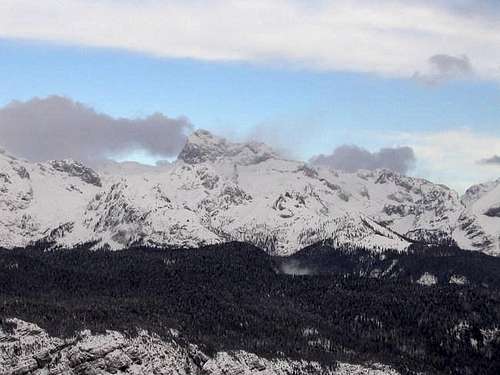 Triglav from the skiing area...