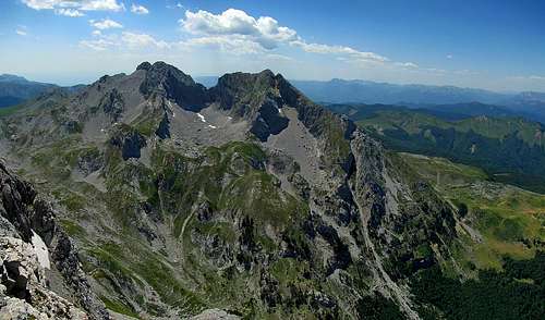 Tallest summits of Komovi
