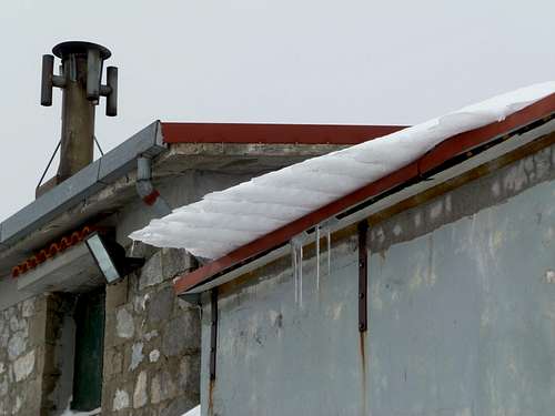 Detail from the refuge's roof