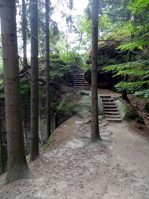 Stairs near Zámecká vyhlídka