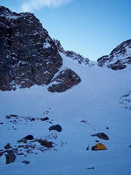 Camp on Grasshopper Glacier,...