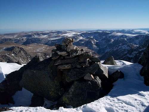 Summit cairn on Spirit...