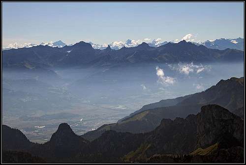 Pennine Alps from Cornettes de Bise