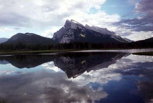 Mt. Rundle from the lakes...