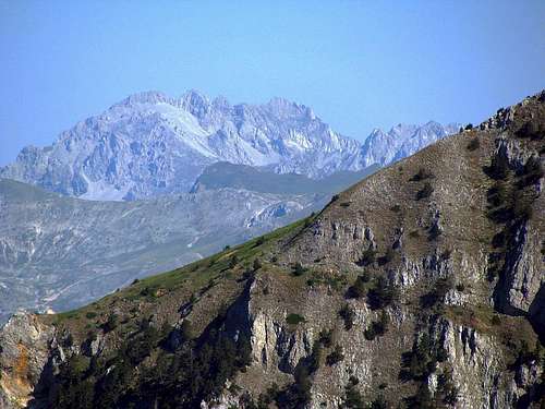 Zoom to albanian mountains