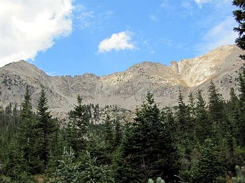 The jagged Peak 3 to Peak 2 ridgeline