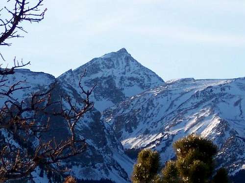 Zoom of Whitetail Peak as...
