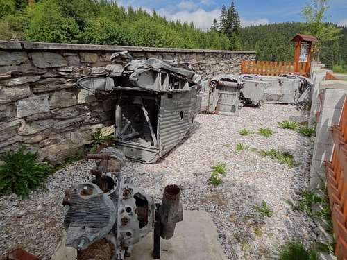 Remains of the german plane that crashed on Śnieżka  near Malá Úpa