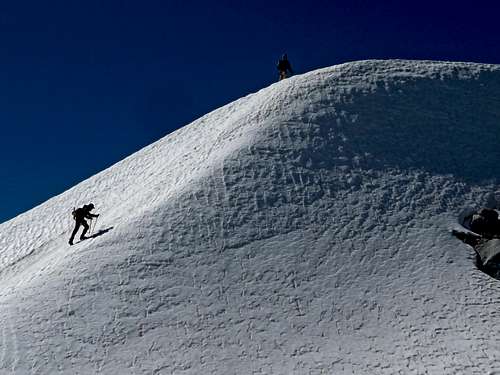 Steep Snow near the Summit