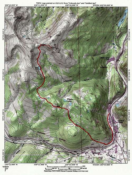 Gore Range Trail, south approach