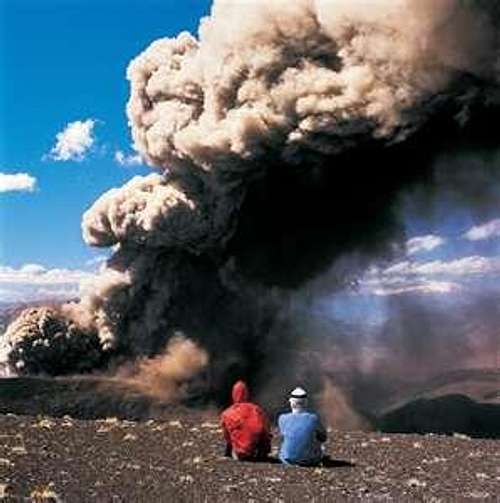 Cristmas Crater erupting