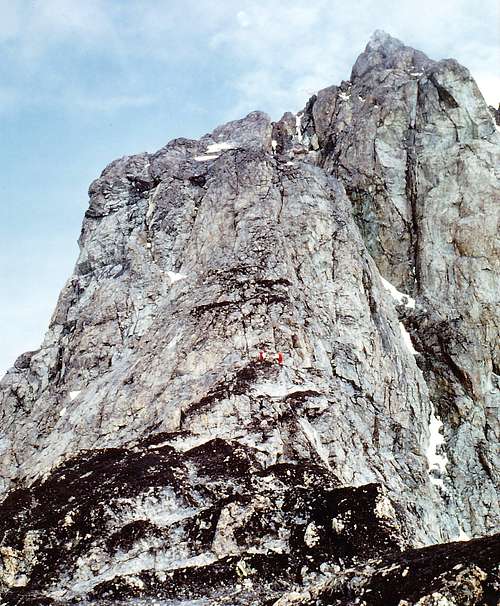 Lower part of south ridge on Mt Cerberus