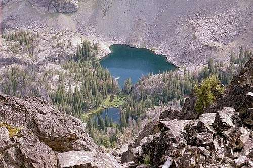 Hanson Lake from the summit...