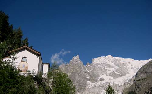 View of Mont Blanc from Val Veny