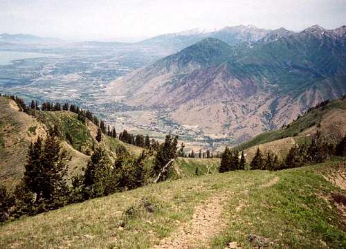 View from summit north. Provo...