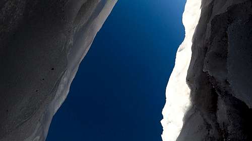 Crevasse on Bolam Glacier, Mt Shasta 