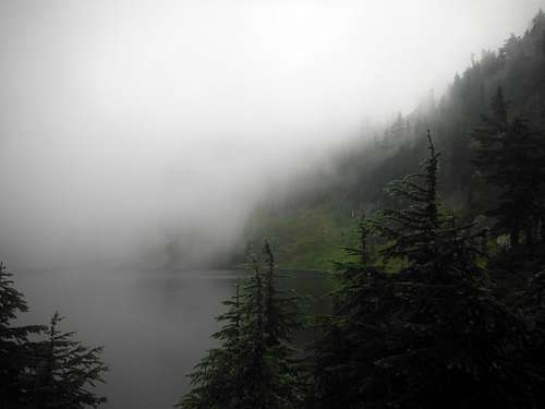 Lake Lillian under fog