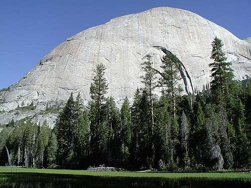 Half Dome's backside with...