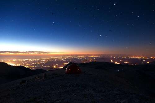 View from Monte Amaro before dawn