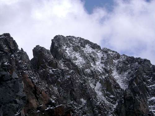 The upper section of the west ridge of Crazy Peak
