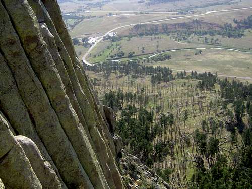 Devils Tower-looking down from the Durrance