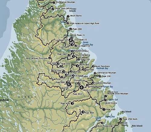 A map of the Torngats with...