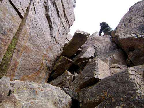 The final few feet before the top of Granite Peak MT