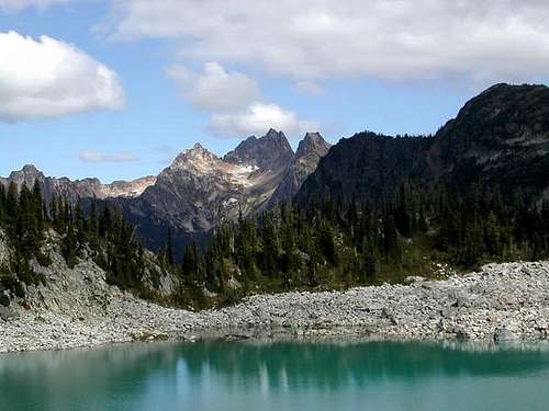 A view from Lewis Lake on the...