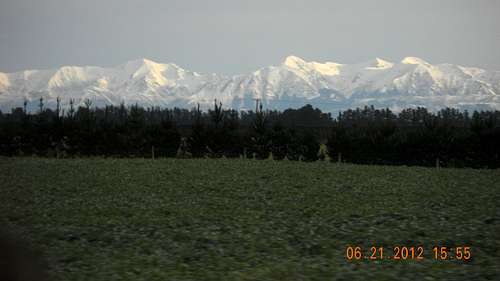 Southern Alps above the Canterbury Plain