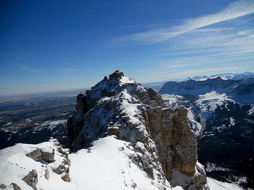 Chief summit ridge in snow