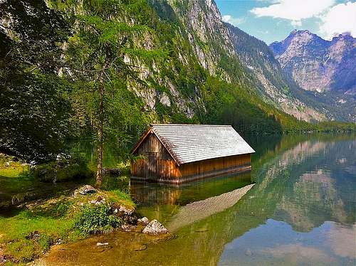Little boat-house on Lake Obersee