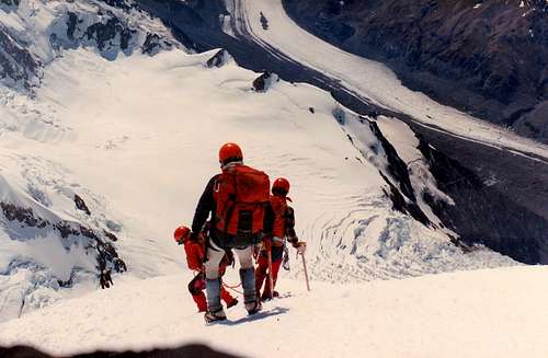 Descending from Mt Cook 1984