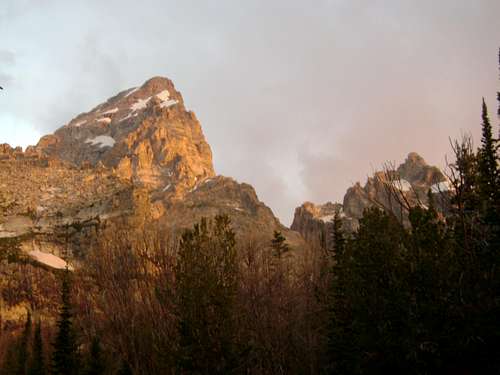 The Grand Teton and Mount Owen-Early morning light