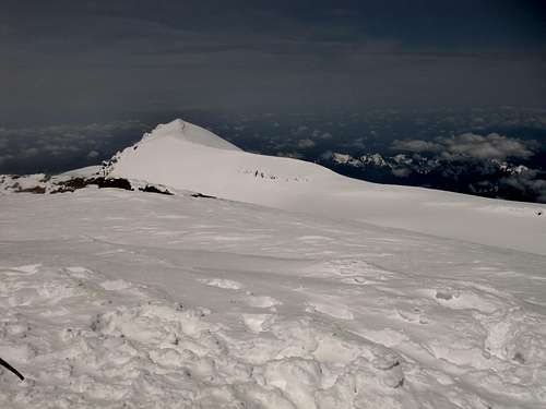 View from the summit of Mount Rainier