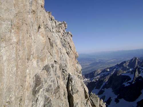The Exum Ridge seen from the Upper Saddle of the Grand Teton