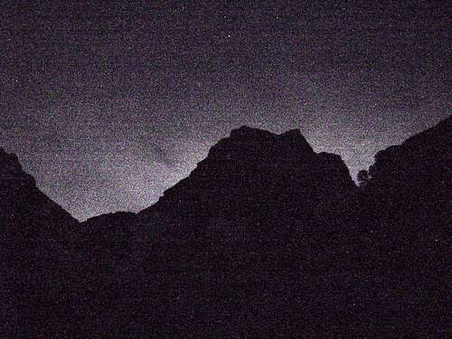 The Middle Teton at night