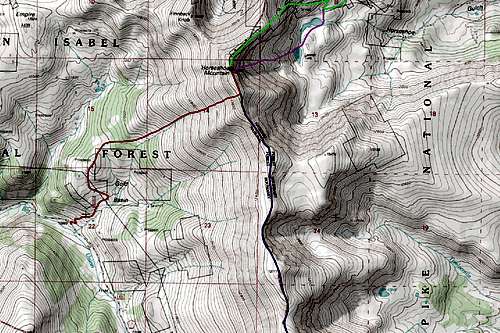 Horseshoe Mountain South Map