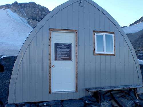 Front door of hut